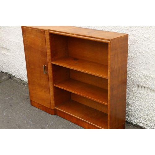 601A - Sycamore style bookcase in the manner of Heals of London. 