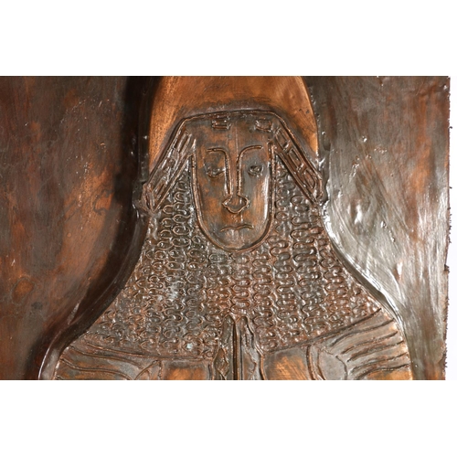 601E - Vintage relief panel of a knight,149 x 45cm.