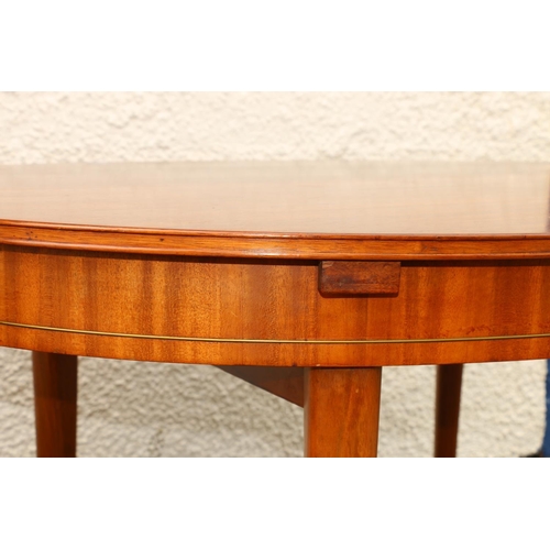 601H - Grieves & Thomas teak oval extending dining table.