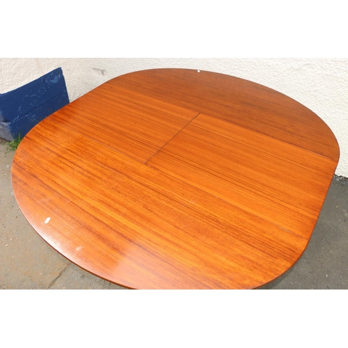 601H - Grieves & Thomas teak oval extending dining table.