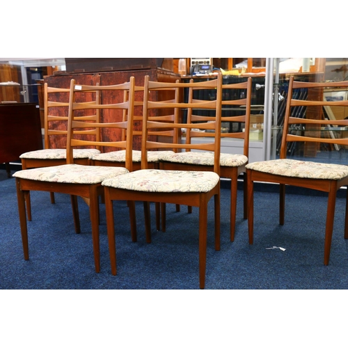 601L - Grieves & Thomas style set of six teak dining chairs. 