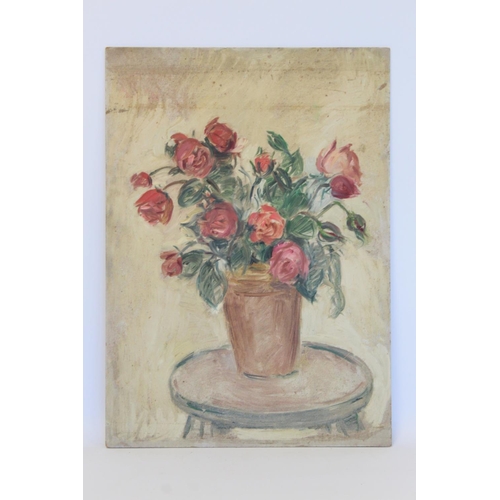 231 - Stella Steyn (Irish 1907-1987)Still life of Roses in a vaseOil on board53.5cm x 38.5cmalso other sti... 