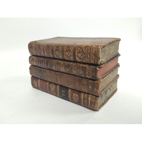 161 - Early 20th century French tooled box, the exterior in the form of four stacked antiquarian books, 8.... 