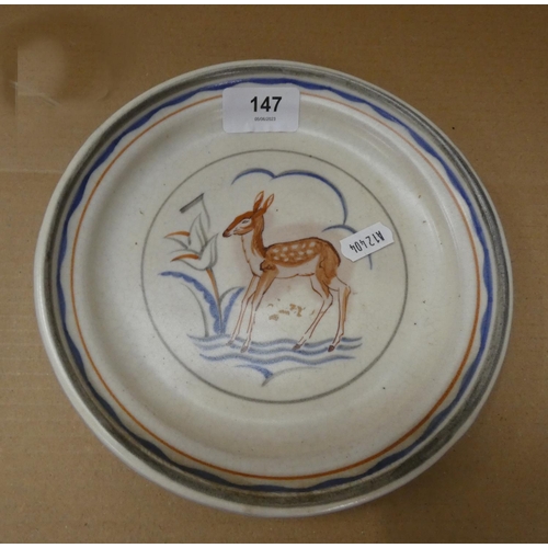 147 - Poole Pottery plate.