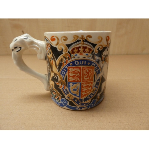 156 - Burleigh ware George VI coronation mug, Designed and modelled by Dame Laura Knight R.A.