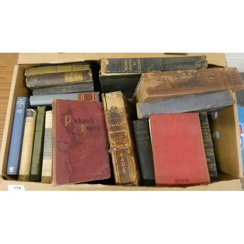 174 - Box of vintage books.