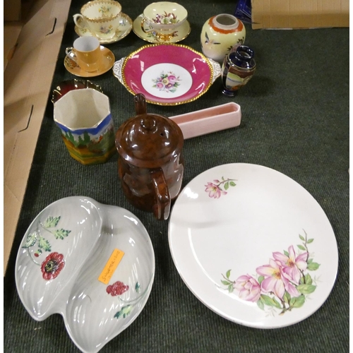 223 - Quantity of miscellaneous items including crockery, glass ware and metal ware.