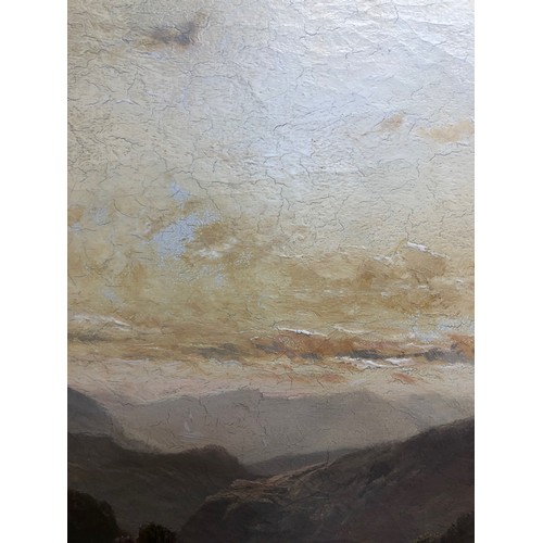 255 - ALFRED DE BREANSKI SNR RBA (Brittish 1852-1928) The Dee at Pen-y-Bont Oil on canvas, signed lower ri... 