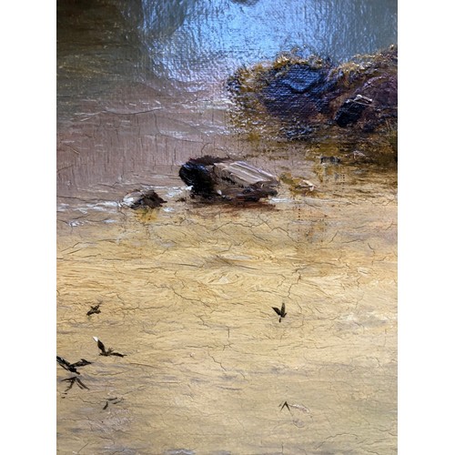 255 - ALFRED DE BREANSKI SNR RBA (Brittish 1852-1928) The Dee at Pen-y-Bont Oil on canvas, signed lower ri... 