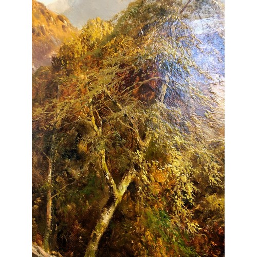 255 - ALFRED DE BREANSKI SNR RBA (Brittish 1852-1928) The Dee at Pen-y-Bont Oil on canvas, signed lower ri... 