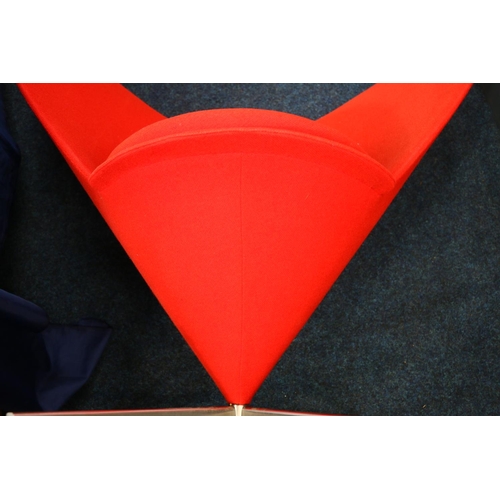 596 - Mid-century design heart cone chair, designed by Verner Panton (Danish 1926-1998) for Vitra.