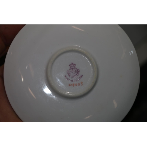 503 - Royal Worcester porcelain cabinet cup and saucer decorated with stag design and signed 'Stinton', nu... 