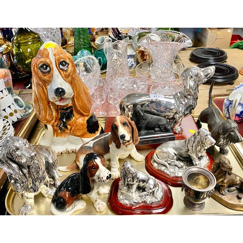 273 - Collection of basset hound figures