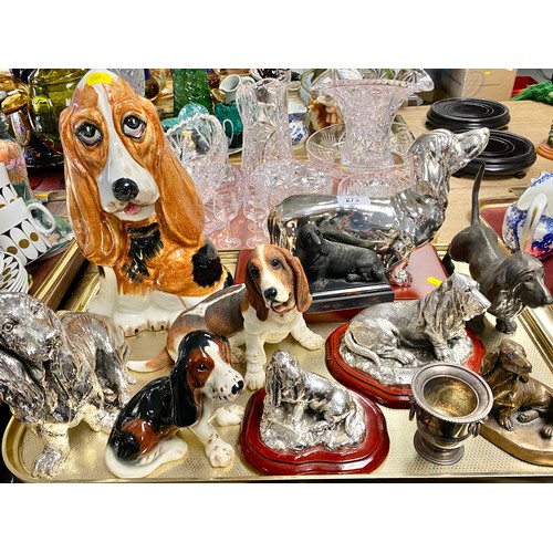 273 - Collection of basset hound figures