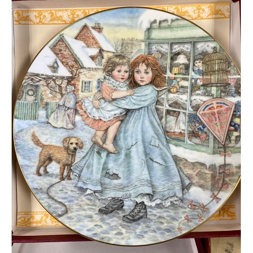 265 - Six Royal Worcester NSPCC collectors plates, five hummel figures and six royal doulton figures