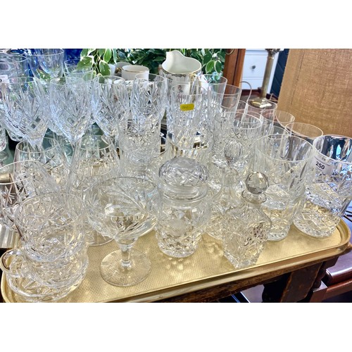 250 - Collection of various drinking glasses including whisky tumblers, wine etc