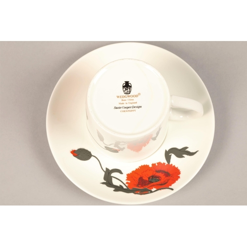 160 - Wedgwood Susie Cooper Cornpoppy tea set