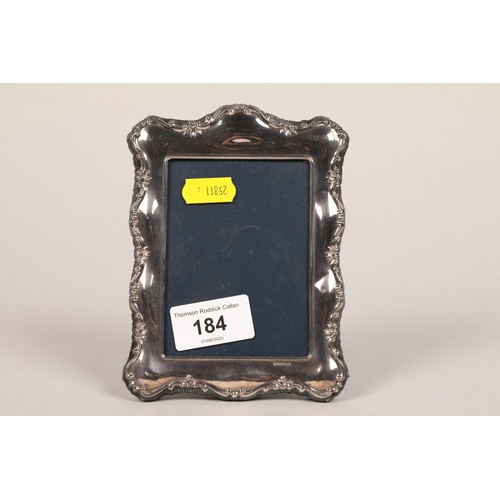 184 - Silver mounted rectangular photo frame aperture 9x7cm, Francis Howard Ltd. Sheffield 1992