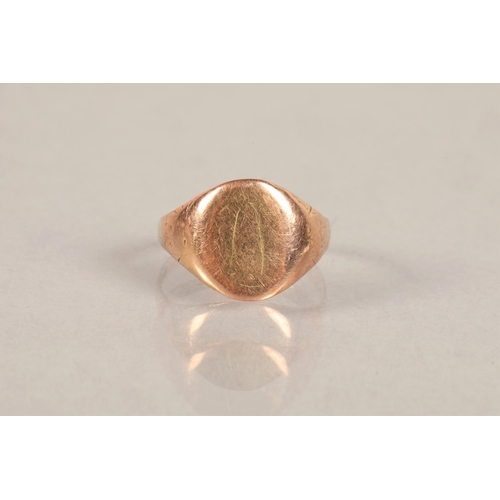 61 - gents 9ct gold signet ring 1.8g