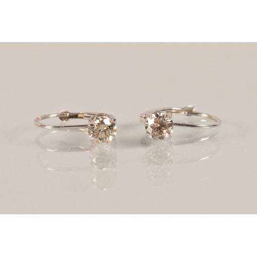 68 - Pair Diamond earrings