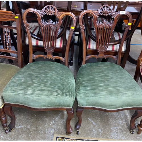 545 - Pair of Mahogany nursing chairs and another with bobbin back (3)