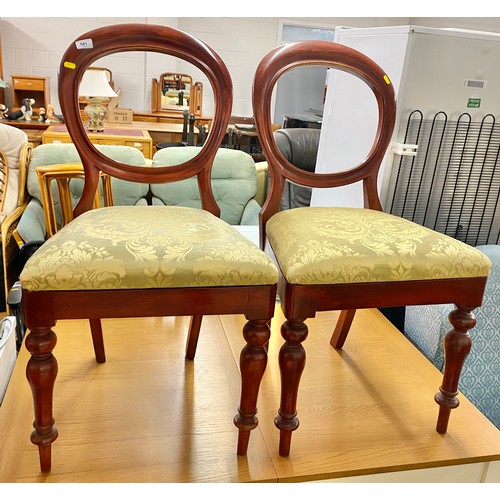 581 - Pair of mahogany balloon back chairs (2)