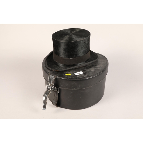 298 - 19th century Top hat by Williams Brothers, Hatters Forest gate, in modern box