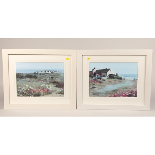 398 - Seven coastal prints in contemporary white frames (7)