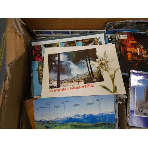 396 - Box of postcards, mainly continental.