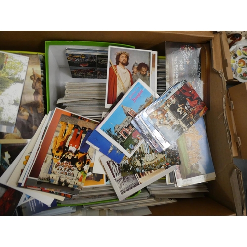 397 - Box of postcards, worldwide including USA and Israel.