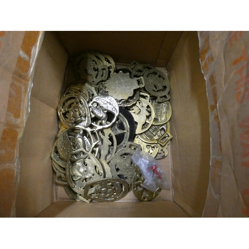 474 - Collection of vintage horse brasses.