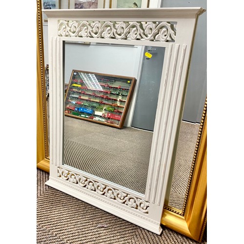 501 - Four assorted framed mirrors (4), largest measuring 120cm x 94cm