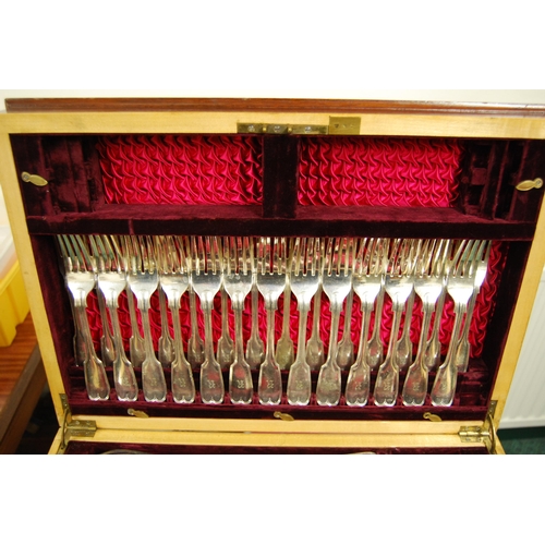 42 - Part canteen of Georgian-style EP cutlery retailed by RC Oldfield, Liverpool, to include twenty-four... 