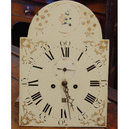 167 - Georgian eight day mahogany inlaid longcase clock, c. early 19th century, the 12in painted dial with... 