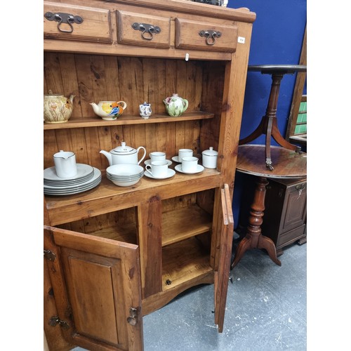 614 - Pine farmhouse style dresser.