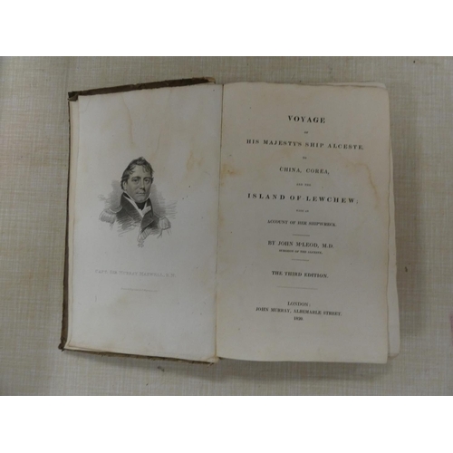 299 - MCLEOD JOHN.  Voyage of His Majesty`s Ship Alceste to China, Corea and the Island of Lewchew with an... 