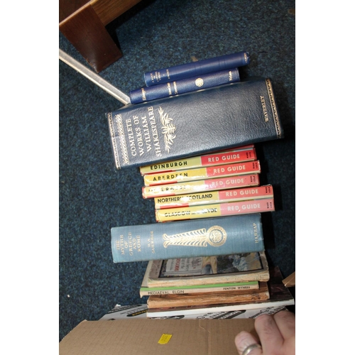 253 - Two boxes containing vintage books and maps including The Myths of Greece and Rome, etc.