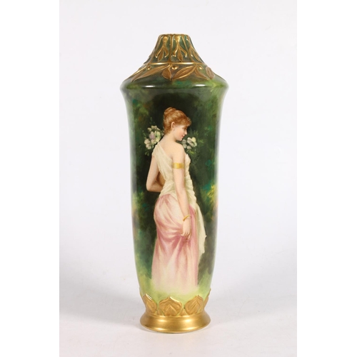 111 - Royal Bonn vase decorated with languid figure of a maiden