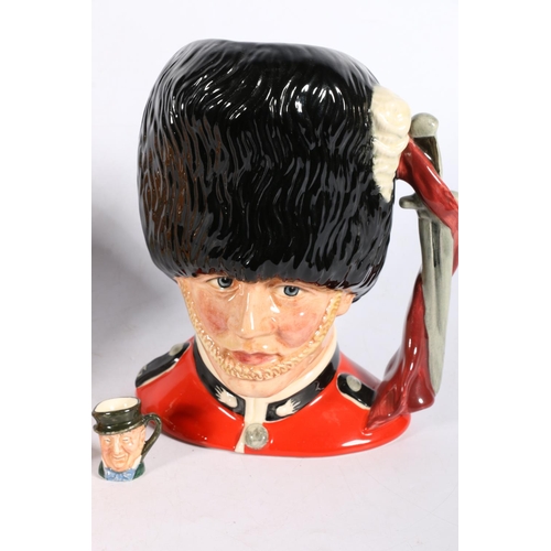 27 - Kevin Francis limited edition David Winter jug,  Royal Doulton character jugs D6755 The Guardsman, D... 