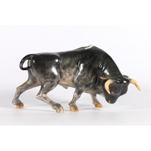 69 - G. Thiersch for Rosenthal, model of a bull, 11cm high.