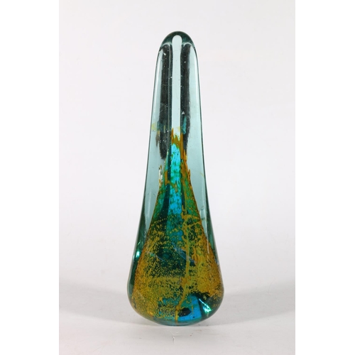 87 - Art glass sculpture of obelisk form, designed by Michael Harris for Mdina glass, 26cm.