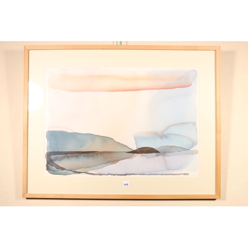 407 - PETER DAVIS, Dusk at the end of the Year, watercolour, signed and dated 2009 lower left, 49cm x 69cm... 