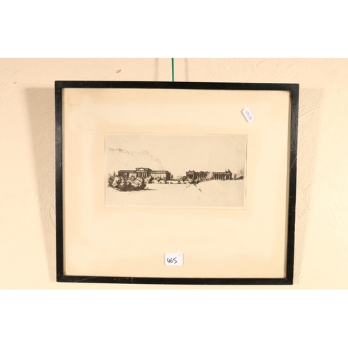 465 - SIR DAVID YOUNG CAMERON RA RSA (Scottish 1865-1945), Perth Bridge, etching, 17cm x 26cm, frame 34cm ... 