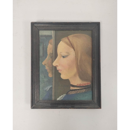 239 - Richard Ernst Eurich OBE RA (British 1903-1992)Portrait of a girlOil on board.Signed R Eurich, dated... 