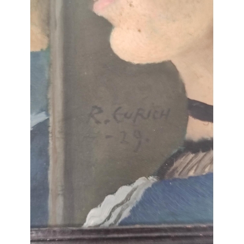 239 - Richard Ernst Eurich OBE RA (British 1903-1992)Portrait of a girlOil on board.Signed R Eurich, dated... 