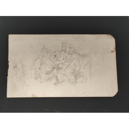 240 - Henry Gillard Glindoni RBA  ARWS (1852-1913)Figures in CostumePencil sketchUnsigned9cm x 14.5cmWith ... 