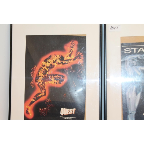 334 - Dance and Rave four framed flyers top include Starlight 21st of August 1992 Judgement Day, Quest, En... 