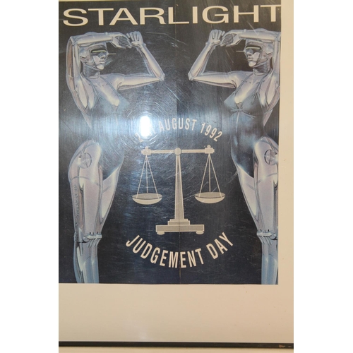 334 - Dance and Rave four framed flyers top include Starlight 21st of August 1992 Judgement Day, Quest, En... 