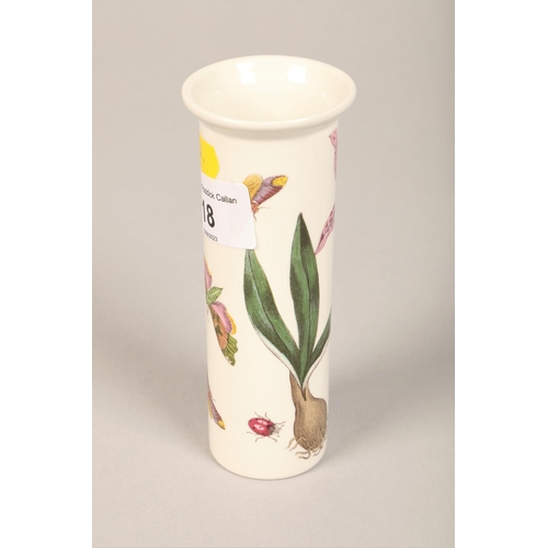 18 - Four small vases, Moorcroft (5 cm high), Royal Copenhagen 8.5cm, Portmerion 13.5cm & 13cm(4)
