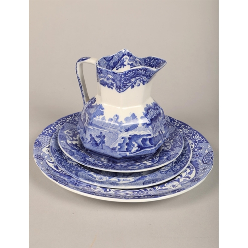 182 - Copeland Spode Italian patterned jug and other blue and white Spode